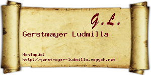 Gerstmayer Ludmilla névjegykártya